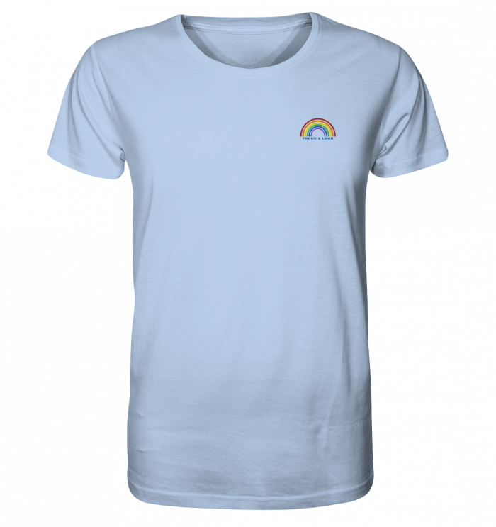 Liebevoll besticktes T-Shirt Regenbogen Pride Kollektion "Proud & Loud" – Bild 3