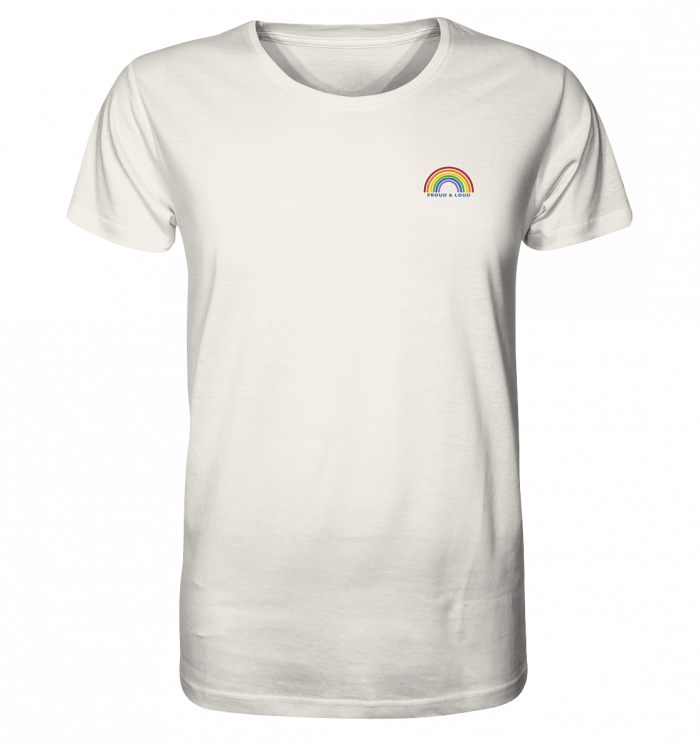 Liebevoll besticktes T-Shirt Regenbogen Pride Kollektion "Proud & Loud" – Bild 8