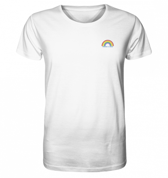 Liebevoll besticktes T-Shirt Regenbogen Pride Kollektion "Proud & Loud" – Bild 10
